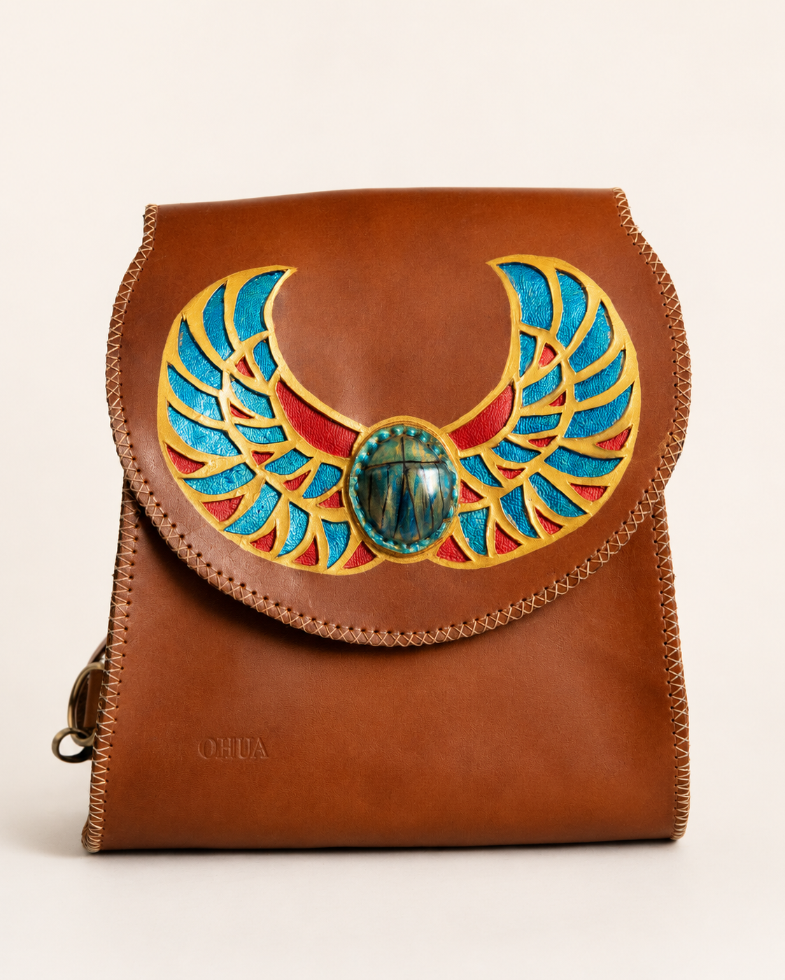Scarab Natural Leather Backpack