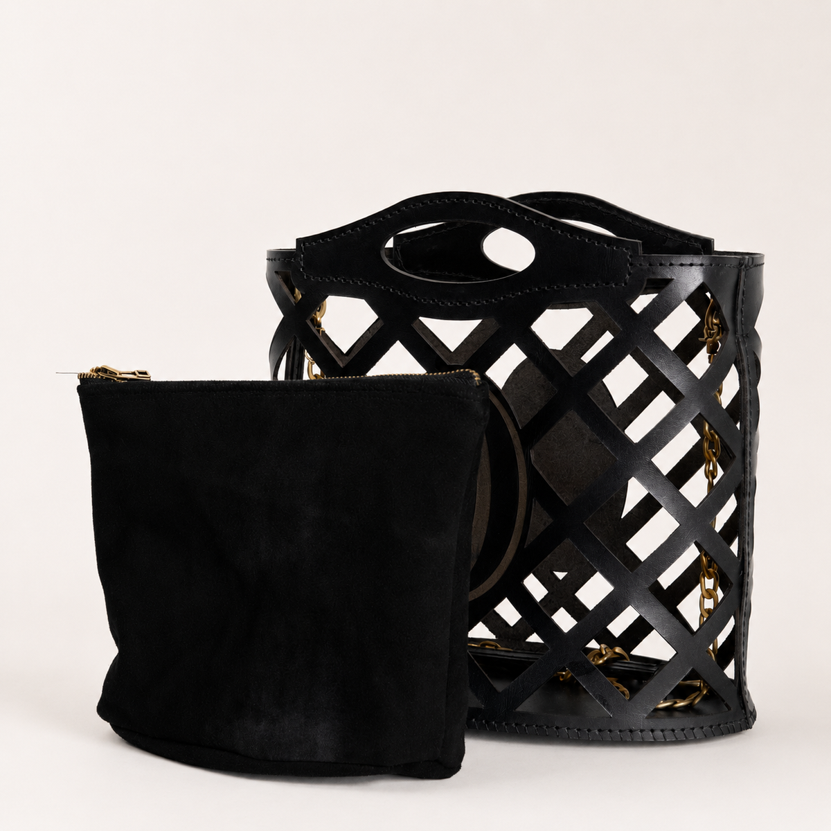 Onna Mesh Natural Leather Bag