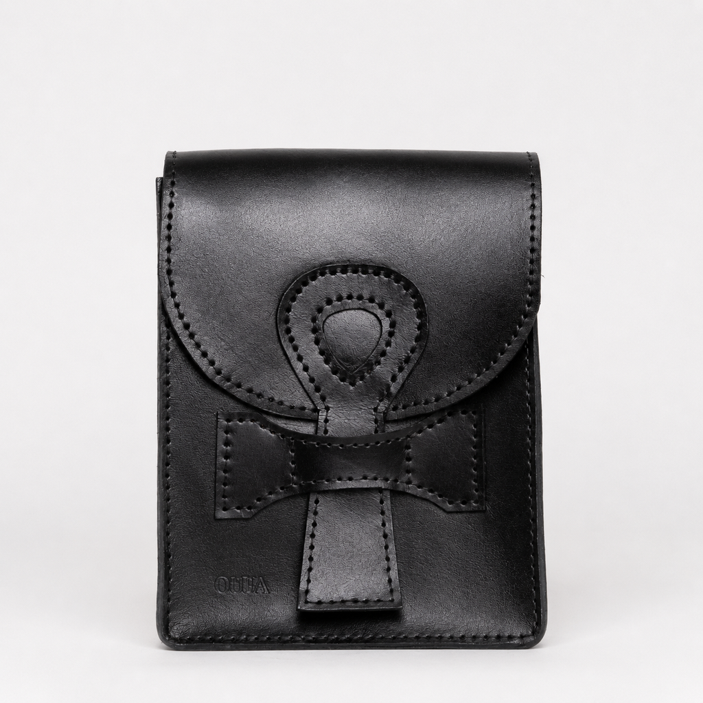 Ankh Natural Leather Crossbody Bag